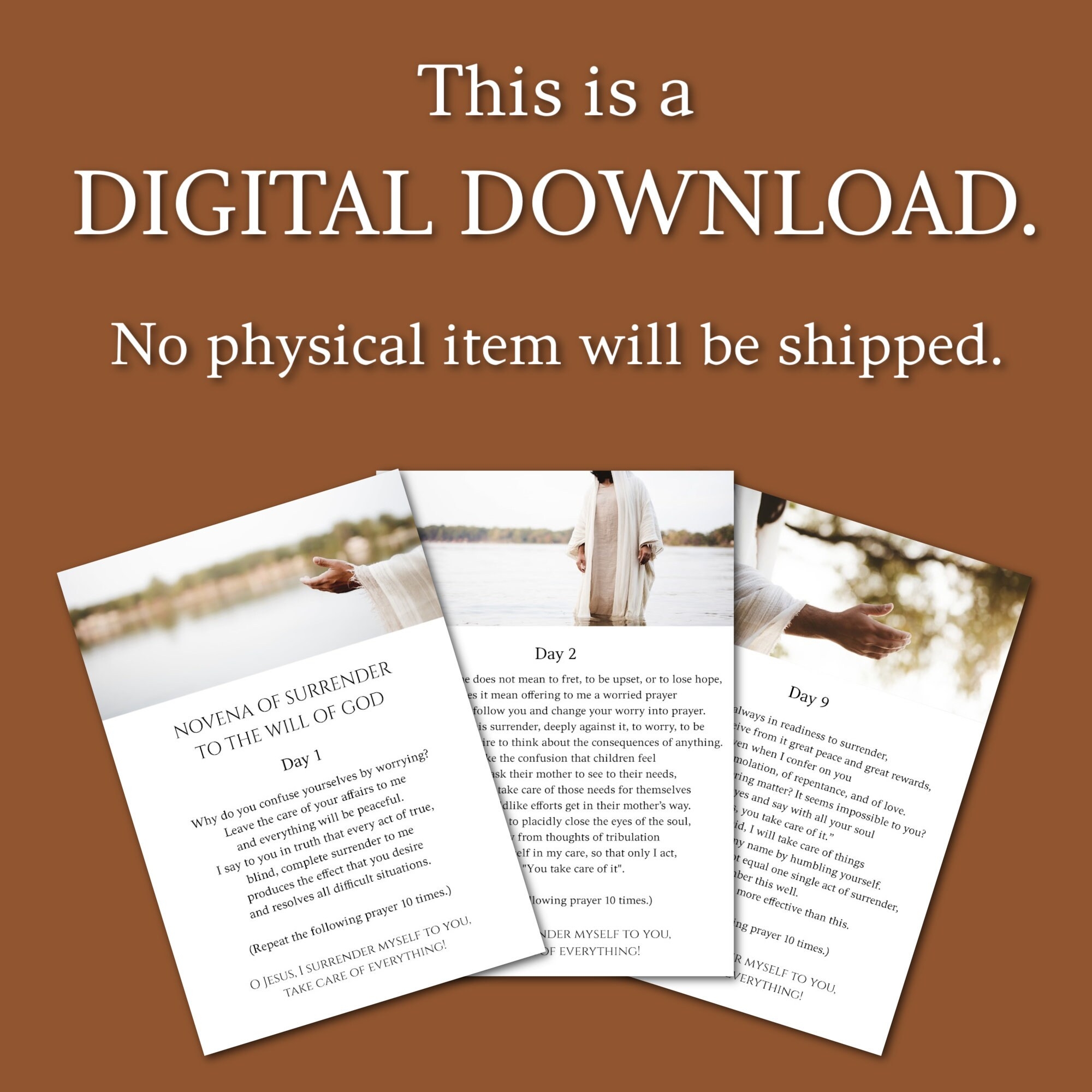 Novena Of Surrender Prayer Cards Printable Surrender Prayer The Surrender Novena To The Will Of God Novena To Jesus Christian Prayer Etsy
