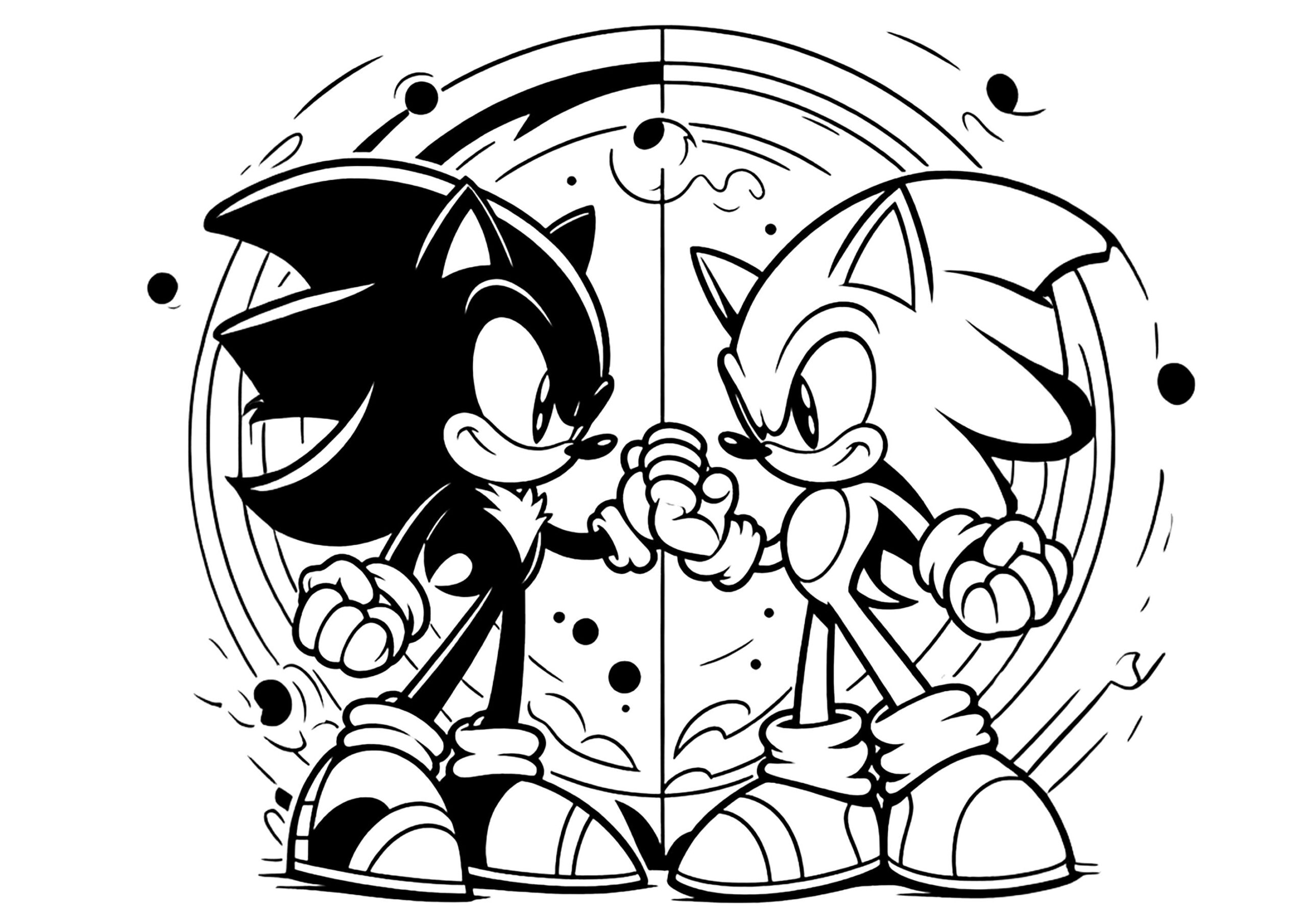 sonic colouring printable