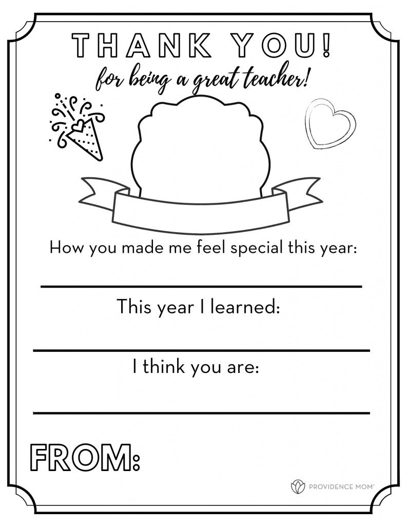 teacher appreciation printable