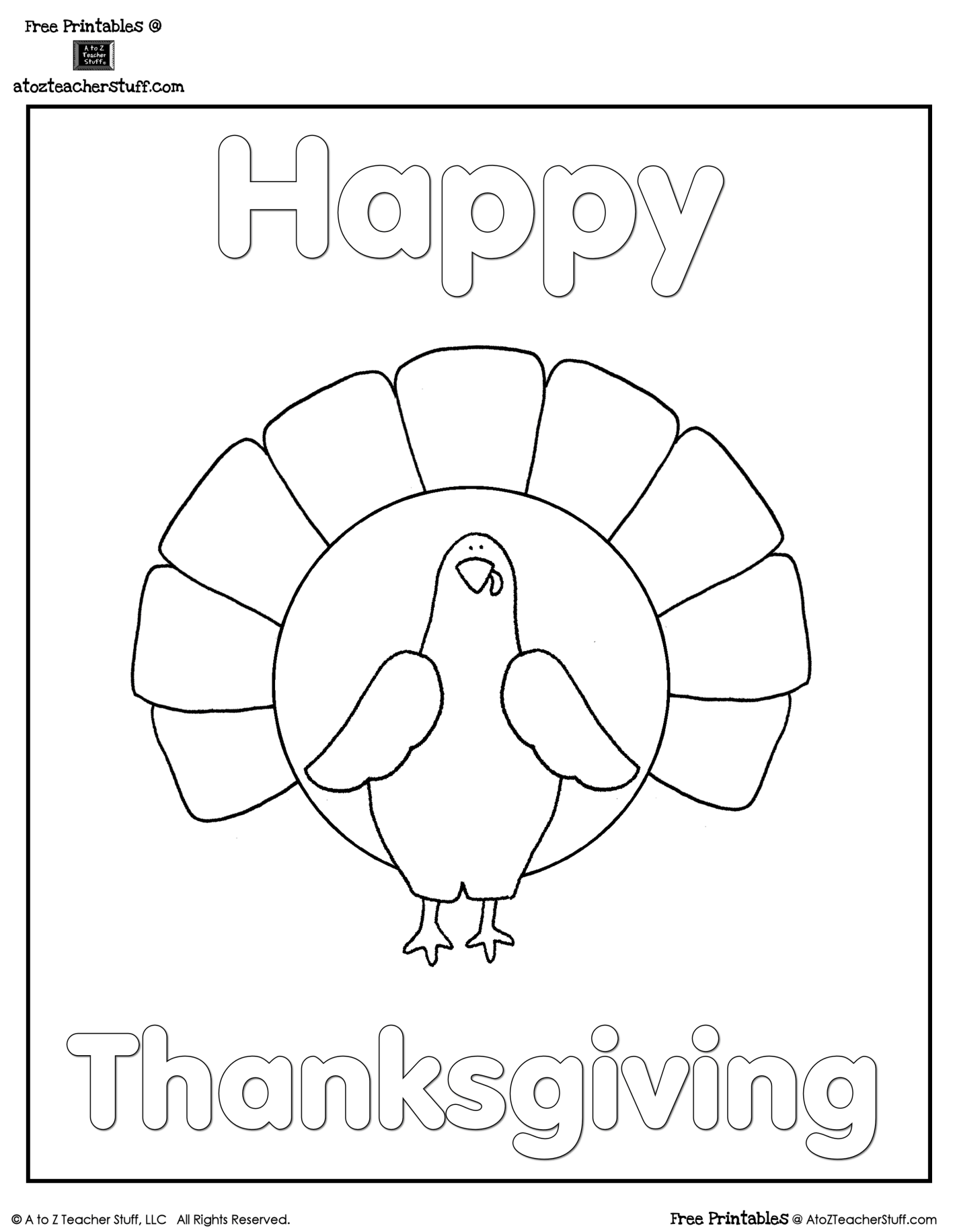 turkey printables free